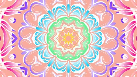 Beautiful batik Gradient COLOUR swirl  lines rotating background animation style Video stock 298436431