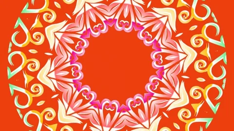 Beautiful batik Gradient COLOUR swirl  lines rotating background animation style Video stock 298436436