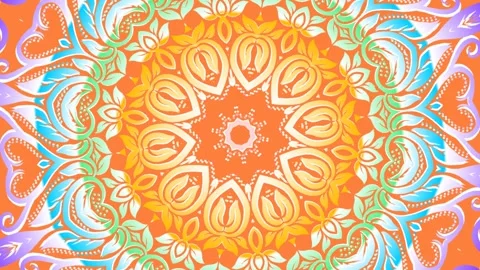 Beautiful batik Gradient COLOUR swirl  lines rotating background animation style Video stock 298437556