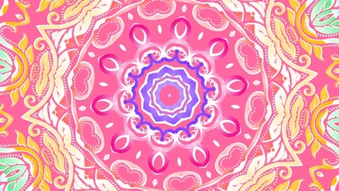 Beautiful batik Gradient COLOUR swirl  lines rotating background animation style Video stock 298437561