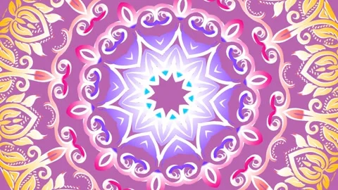 Beautiful batik Gradient COLOUR swirl  lines rotating background animation style Video stock 298445579