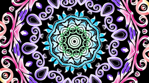 Beautiful batik Gradient COLOUR swirl  lines rotating background animation style Video stock 298457051