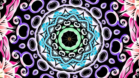 Beautiful batik Gradient COLOUR swirl  lines rotating background animation style Video stock 298457056