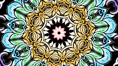 Beautiful batik Gradient COLOUR swirl  lines rotating background animation style Video stock 298457101