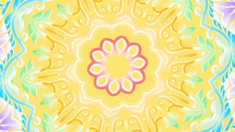 Beautiful batik Gradient COLOUR swirl  lines rotating background animation style Video stock 298460403