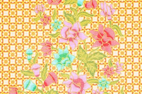 The beautiful of Batik Pattern Stock Photos
