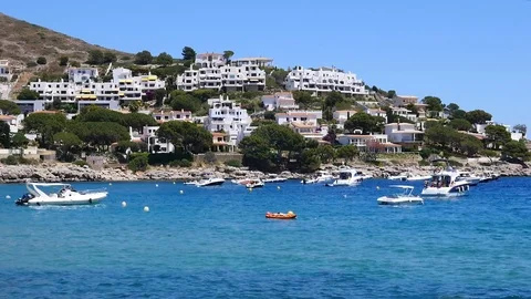 Beautiful bay in coastal spain Stock Footage 79954953