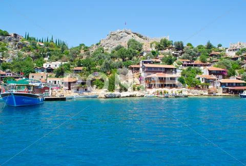 Beautiful bay in Mediterranean sea. Stock Photos
