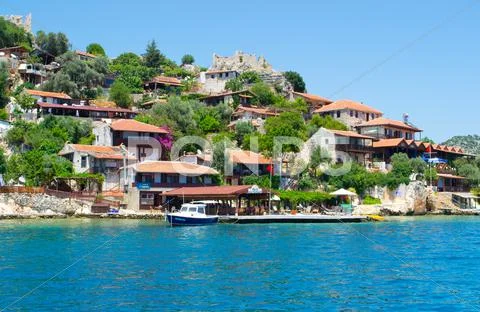 Beautiful bay in Mediterranean sea. Stock Photos