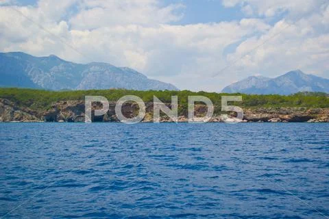 Beautiful bay in Mediterranean sea. Turkey. Stock Photos