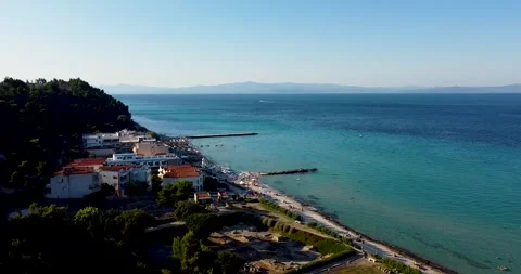 Beautiful beach in the afternon Stock Footage 247585987