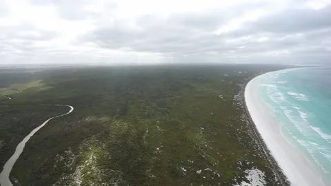 Beautiful beach from the air Stock Footage 175154385
