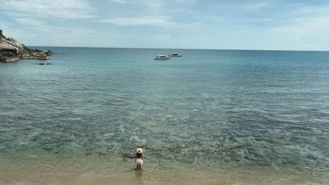Beautiful beach and ocean Stock Footage 322937659