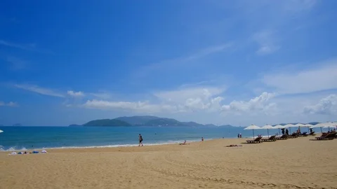 Beautiful beach background Stock Footage 101346197