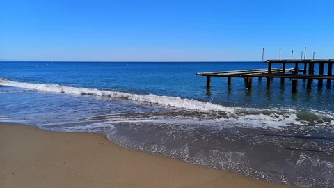 Beautiful Beach Background Stock Footage 105474246