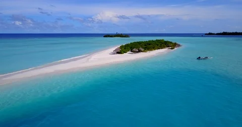 Beautiful Beach Background White Sandy Tropical Paradise sandbank Vídeos de archivo 119094554