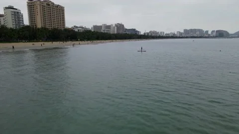Beautiful beach in China Stock Footage 164605122