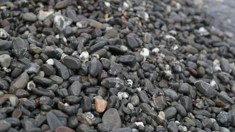 Beautiful beach close up. many large stones on the beach. beautiful landscape Stock-Footage 149423890
