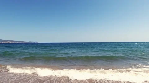 Beautiful beach at the coastline. Stock Footage 154557887