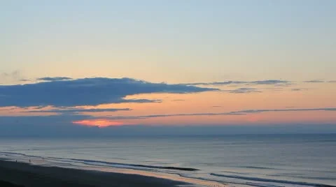 Beautiful beach daybreak sky Stock Footage 11145909
