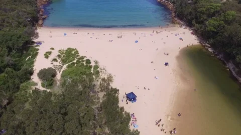 Beautiful Beach Drone Shot Video stock 76106581