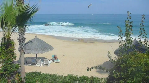 Beautiful Beach Stock Footage 736029