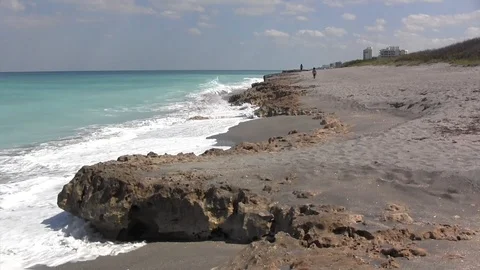 Beautiful Beach Stock Footage 88972474