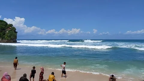 Beautiful beach Video stock 244230442