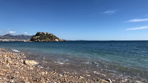 Beautiful beach at Piraeus, Greece Stock Footage 87980149