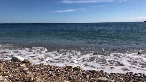 Beautiful beach at Piraeus, Greece Stock Footage 87980272