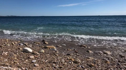 Beautiful beach at Piraeus, Greece Stock Footage 87992205