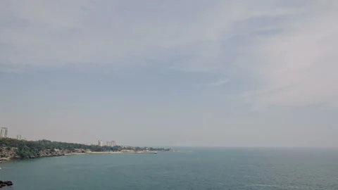 Beautiful beach by the sea Stock Footage 89964980