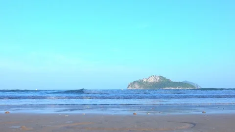 Beautiful beach on sky and cloud in Phuket of Thailand Video stock 88329323