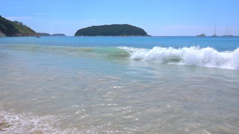 Beautiful beach on sky and cloud in Phuket of Thailand Видео 88329519