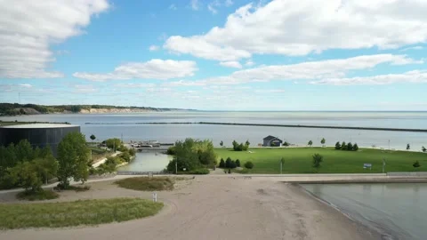 Beautiful beach from the sky Stock Footage 218272599