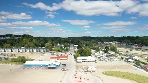 Beautiful beach from the sky Stock Footage 218273633