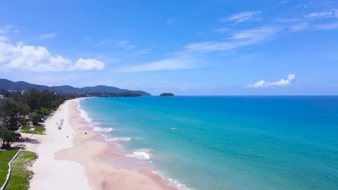 Beautiful beach in sunlight on day. Stock Footage 153385017