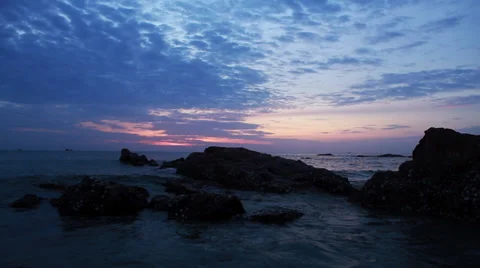 Beautiful beach sunrise Stock Footage 29964165
