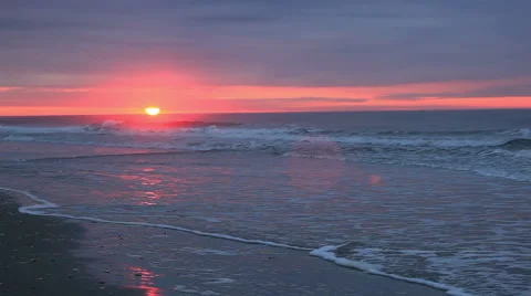 Beautiful Beach Sunrise Stock Video Pond5