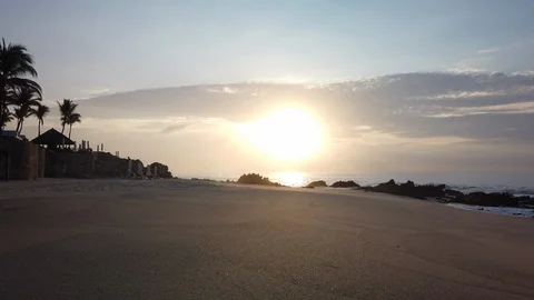 Beautiful beach at sunrise. Video stock 112956579