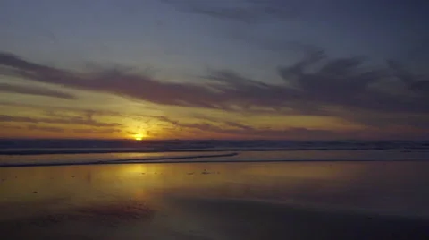 Beautiful beach sunset Stock Footage 59924737