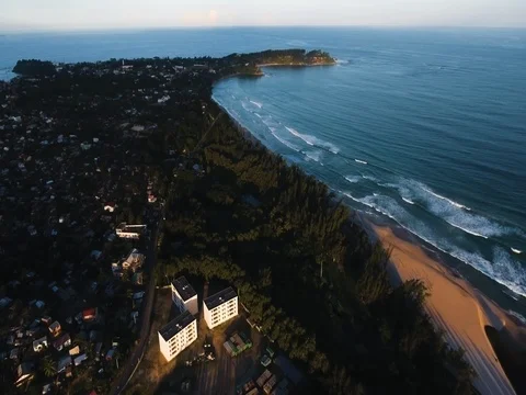 Beautiful Beach at Sunset Stock Footage 80794617