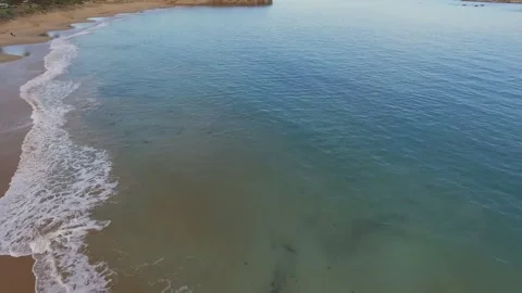 Beautiful beach at sunset Stock Footage 279294768