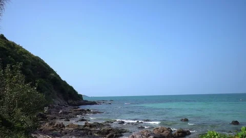 Beautiful beach in thailand Stock Footage 73389244