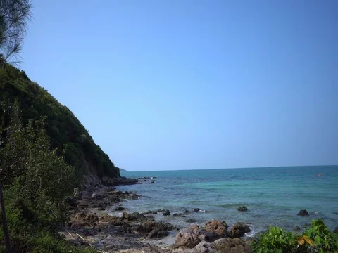 Beautiful beach in thailand Stock Footage 73399806