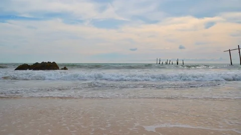Beautiful the beach in Thailand. Stock Footage 112124516