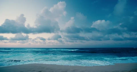 Beautiful Beach at Twilight Stock Footage 64727362