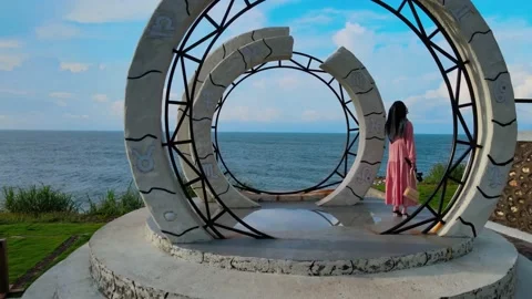 Beautiful beach with unique objects Stock Footage 213767703