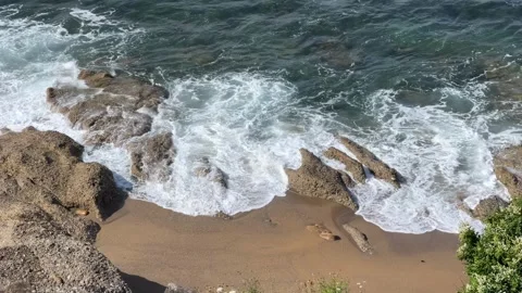 Beautiful Beach View from Above Stock Footage 315659875