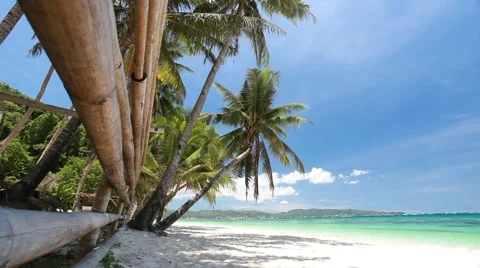 Beautiful beach view with slider motion Stock Footage 41583669